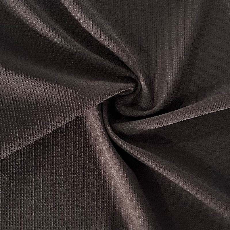 75D Código de musgo Poliéster quadriculado Spandex 4 Way Stretch Tecido 75D/72F+40D*75D+40D