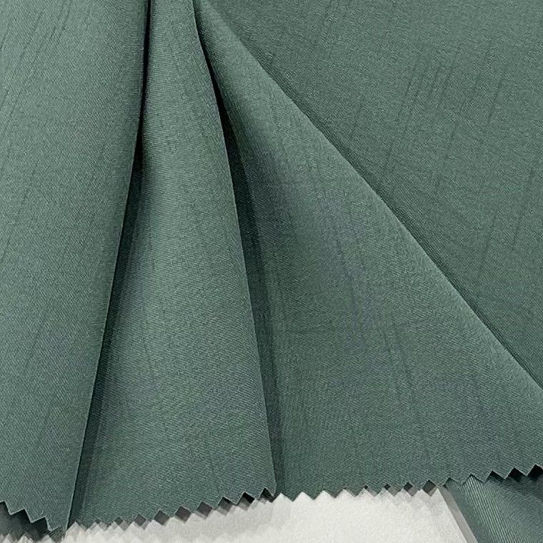 98% Poliéster 2% Spandex Tecido de Poliéster Cationico 137GSM Tintura de Fio de Bambú