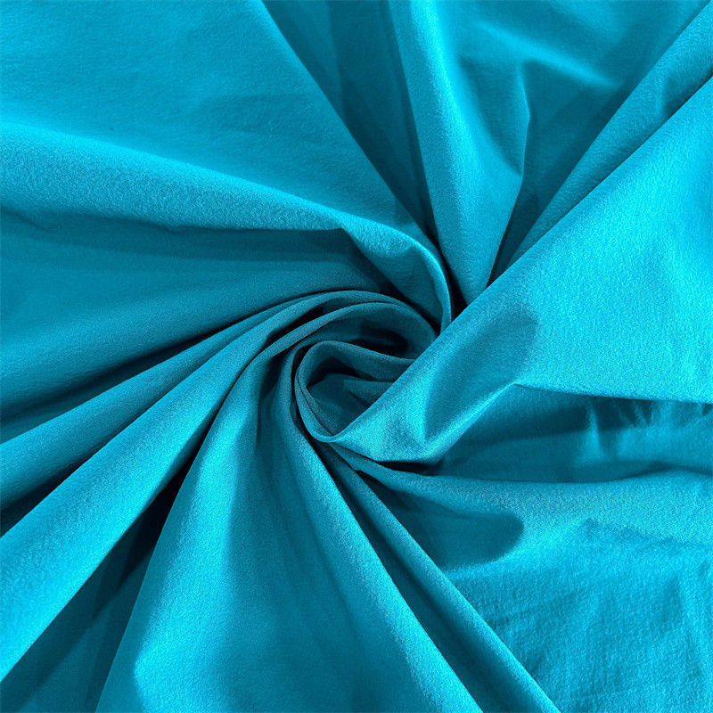 Tecido de spandex de nylon ligeiramente enrugado reciclado de 4 vias de alongamento 40D+20D*40D+20D 90GSM