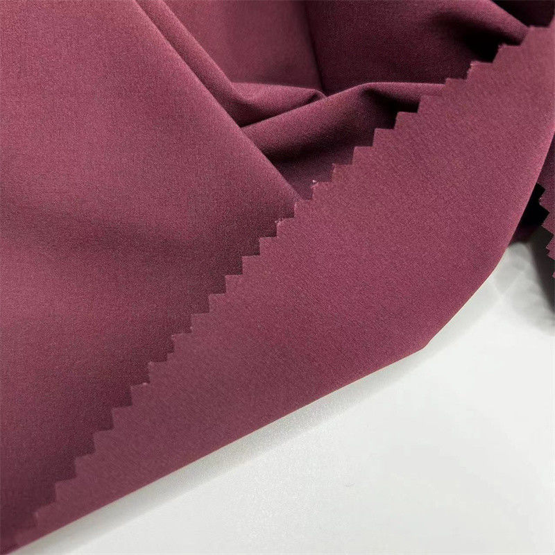 Tecido de tecido liso de poliéster reciclado sustentável 50D Four Way Stretch para roupas esportivas