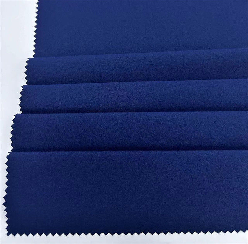Tecido simples reciclado Tecido elástico quadrilateral 75D+40D*150D+40D 94% Poliéster reciclado 6% Spandex 166GSM