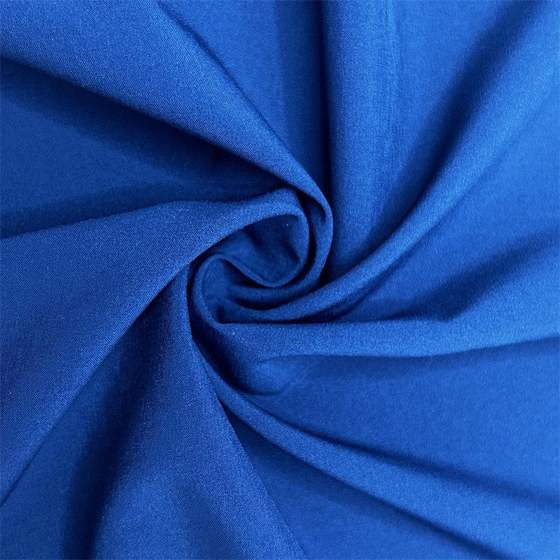 Tecido simples reciclado Tecido elástico quadrilateral 75D+40D*150D+40D 94% Poliéster reciclado 6% Spandex 166GSM