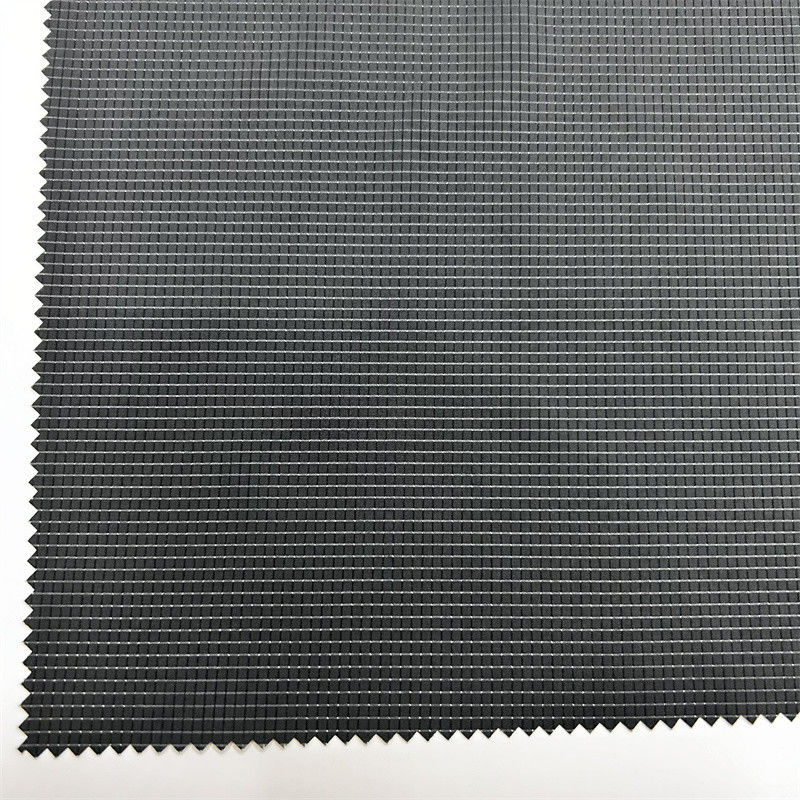 Tecido de grade oca de baixa elasticidade 75D T400 100% poliéster reciclado padrão de grade perfurada