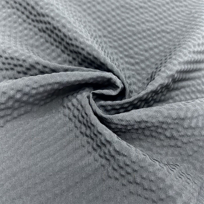 Poliéster T400 Faixa Vertical Pearl Dot 75D Cation+75DT400*75D Faixa Vertical Efeito de bolhas convexas