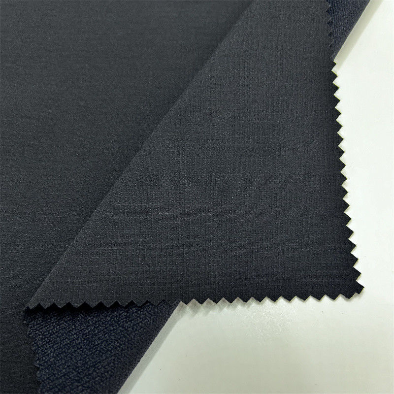 Tecido de montanhismo de nylon semi-brilhante com quadros, textura elástica espessa para roupas de exterior