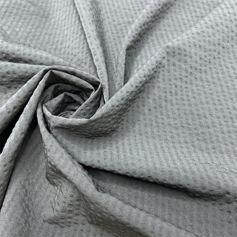 70D Nylon Quatro lados Bolha elástica Faixa vertical de Spandex Tecido 70D+70D+40D*70D+40D Superfície tem textura em forma de bolha